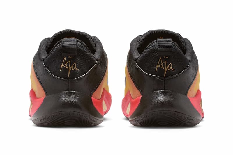 Official Look at the Nike A'One "All-Star" Black/Bright Crimson-Metallic Gold-University Gold HQ1728-001 aja wilson wnba las vegas aces