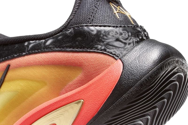 Official Look at the Nike A'One "All-Star" Black/Bright Crimson-Metallic Gold-University Gold HQ1728-001 aja wilson wnba las vegas aces