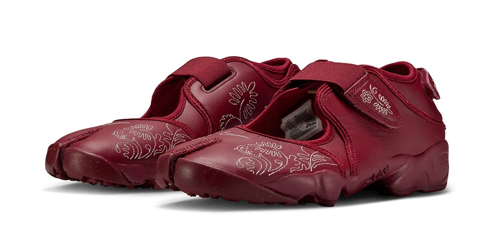 Nike Fits the Air Rift "Botanical/Team Red" With Elegant Floral Embroidery