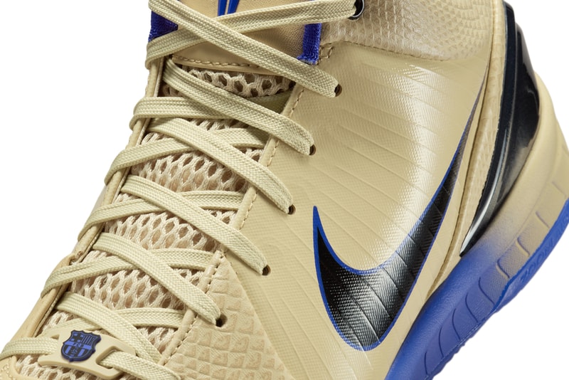 First Look at the FC Barcelona x Nike Kobe 4 Protro "Team Gold" Team Gold/Black-Persian Violet IM2532-701