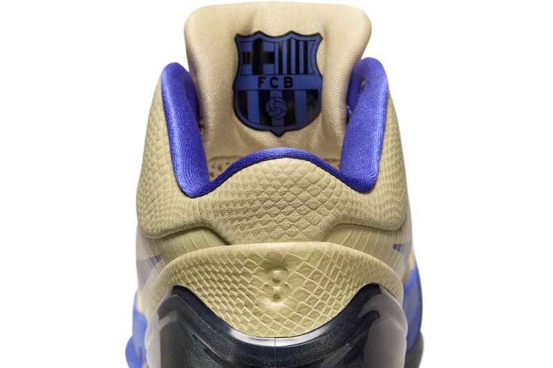 First Look at the FC Barcelona x Nike Kobe 4 Protro "Team Gold" Team Gold/Black-Persian Violet IM2532-701