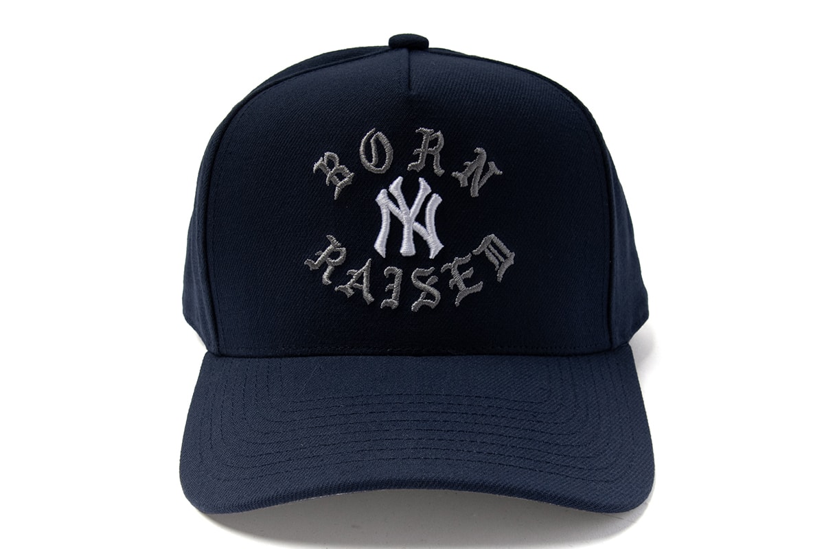 Informações de lançamento da collab Born X Raised e New York Yankees Mets