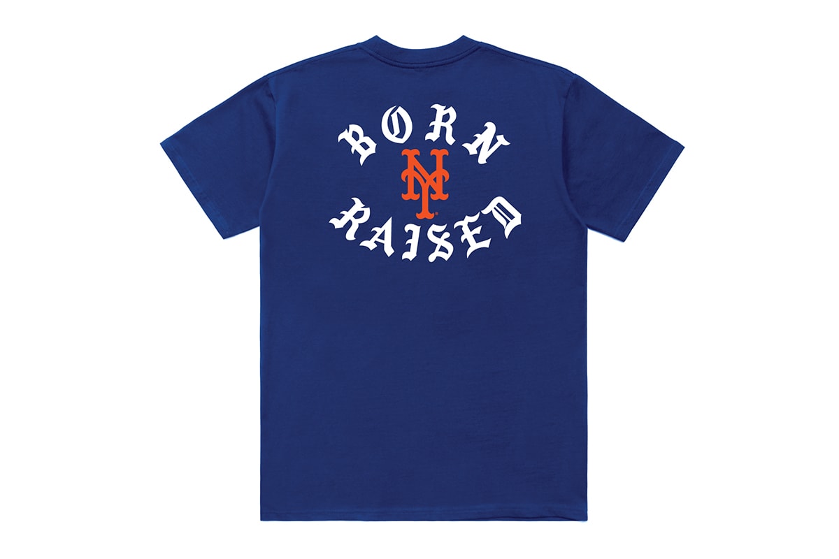 Informações de lançamento da collab Born X Raised e New York Yankees Mets