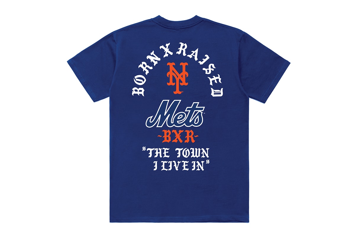 Informações de lançamento da collab Born X Raised e New York Yankees Mets