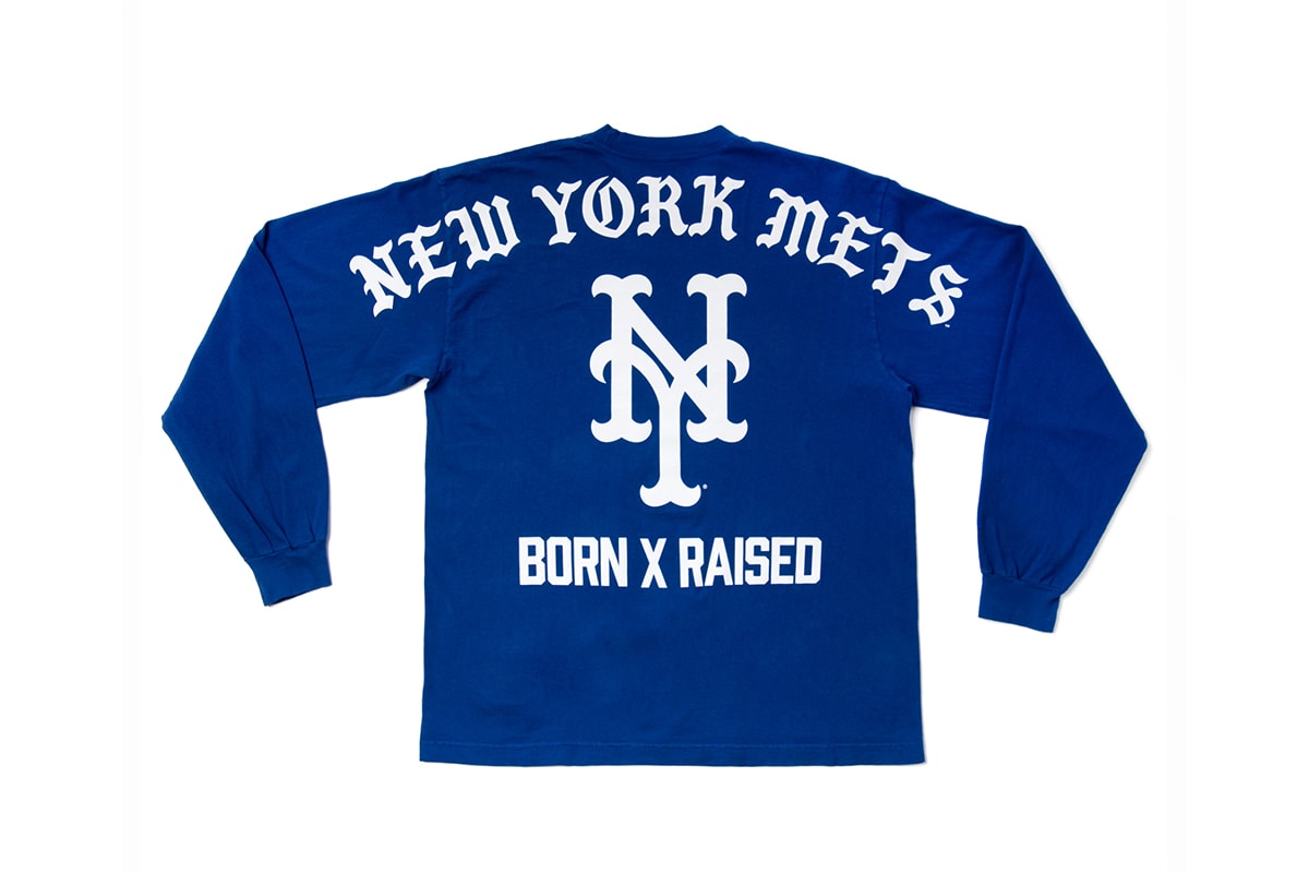 Informações de lançamento da collab Born X Raised e New York Yankees Mets