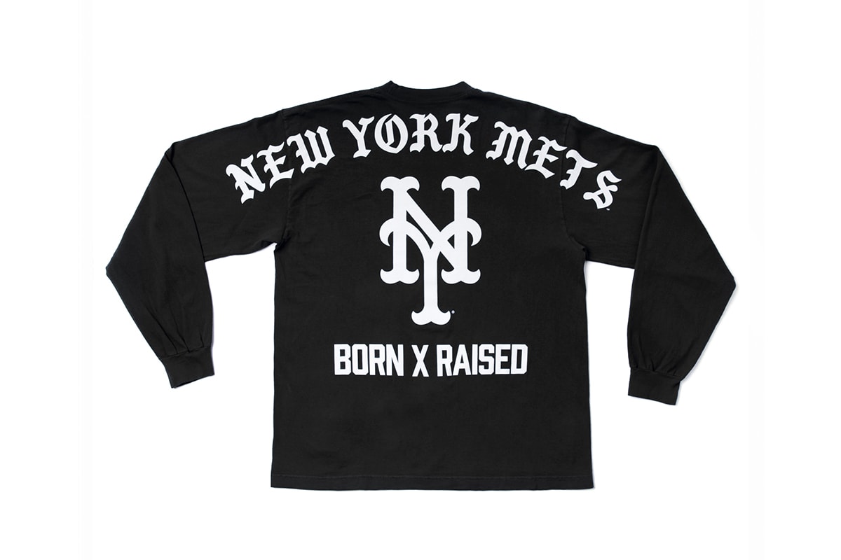 Informações de lançamento da collab Born X Raised e New York Yankees Mets