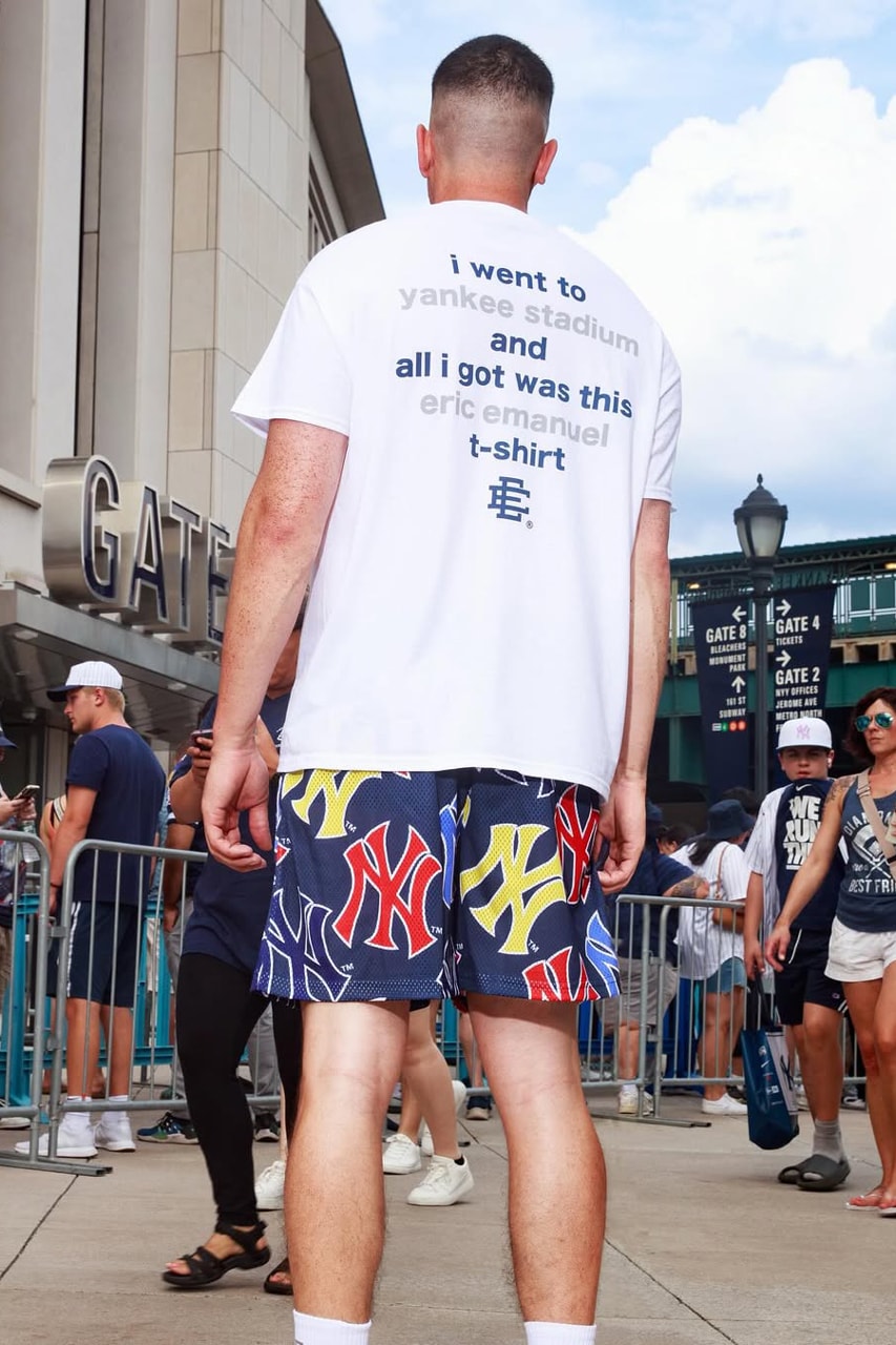 Eric Emanuel Teams With New York Yankees for EE Day at Yankee Stadium collab shorts clothing price release info tickets 