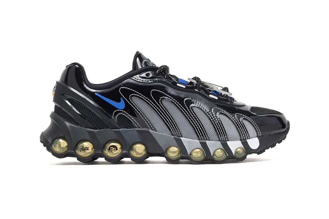 First Look at the Patta x Nike Air Max DN8 Black/Game Royal IB4029-001 Edson "Barbapapa" Sabajo dutch brand 