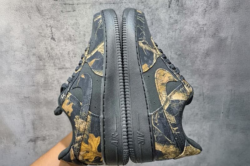Nike Air Force 1 Low "Realtree" IH1221-001 First Look black camouflage