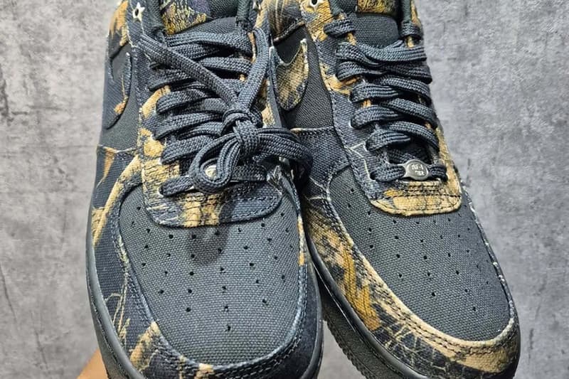 Nike Air Force 1 Low "Realtree" IH1221-001 First Look black camouflage