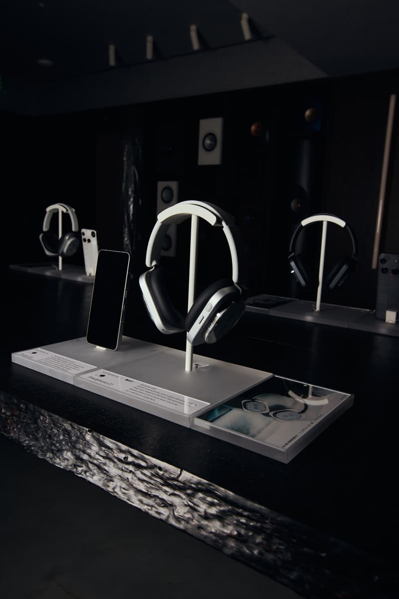 nothing kef music gallery headphone 1 launch party event london over-ear tech music errol touching bass audio immersive sound