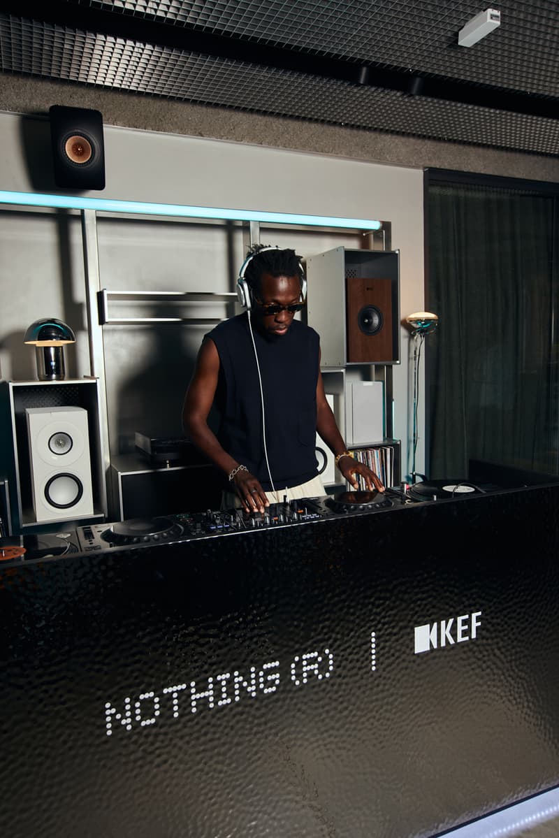 nothing kef music gallery headphone 1 launch party event london over-ear tech music errol touching bass audio immersive sound