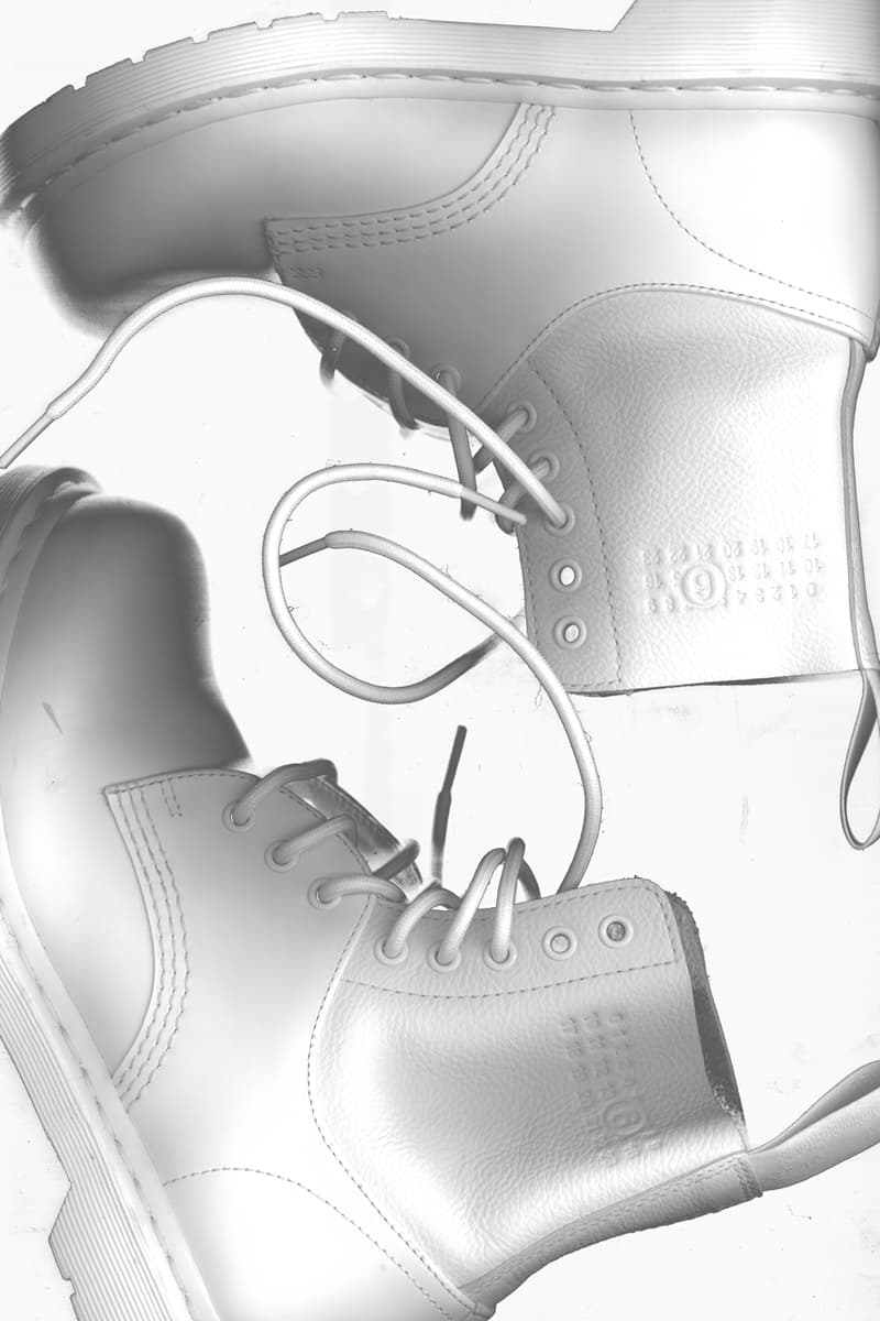 MM6 Maison Margiela and Dr. Martens Meet Again for New Capsule release info 1460 / 1461 and the MM6 Maison Margiela x Dr. Martens 1461 / Penton hybrid sneaker loafer combat boot stitching sole price