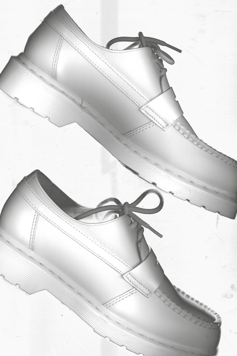MM6 Maison Margiela and Dr. Martens Meet Again for New Capsule release info 1460 / 1461 and the MM6 Maison Margiela x Dr. Martens 1461 / Penton hybrid sneaker loafer combat boot stitching sole price