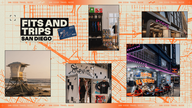 Marriott Bonvoy Travel Guide San Diego Gamers Moxy San Diego Downtown Super 7 Mission Beach and Fit Social Tacos El Gordo Stevie’s Thrift Store