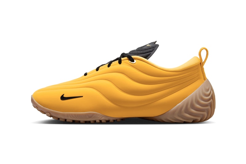 Official Look at the Nike Astra Ultra “University Gold” University Gold/Gum Light Brown-Black FZ5778-701 swoosh gold yellow gum