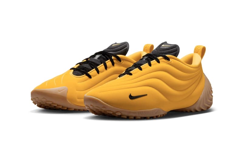 Official Look at the Nike Astra Ultra “University Gold” University Gold/Gum Light Brown-Black FZ5778-701 swoosh gold yellow gum
