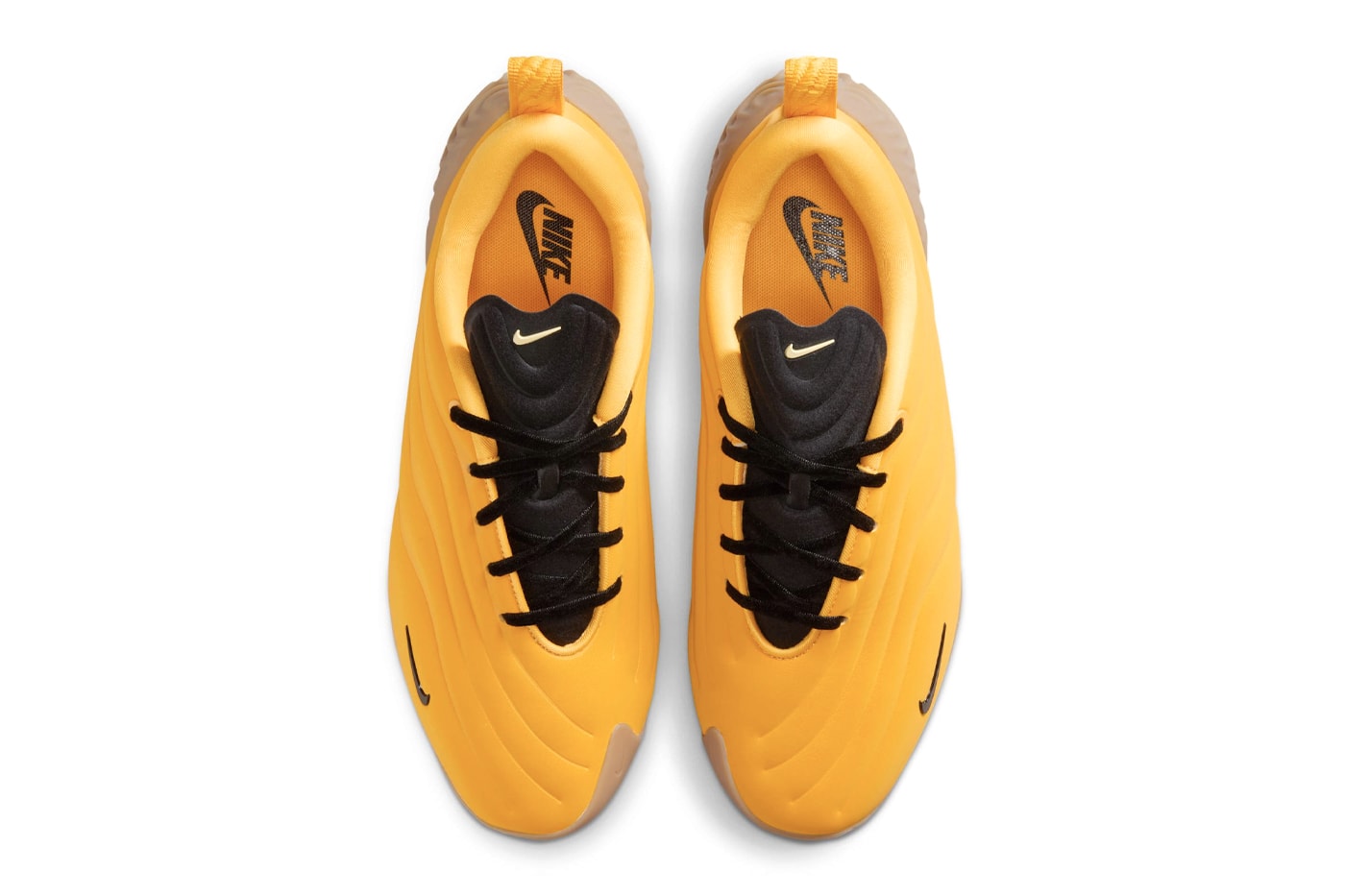 Official Look at the Nike Astra Ultra “University Gold” University Gold/Gum Light Brown-Black FZ5778-701 swoosh gold yellow gum