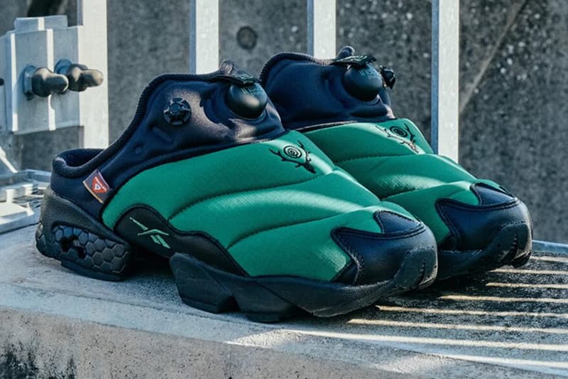 The SOUTH2 WEST8 x Reebok IPF Mule Black/Black/Green, Green/Black/Black 100217328 100217329 Release Info