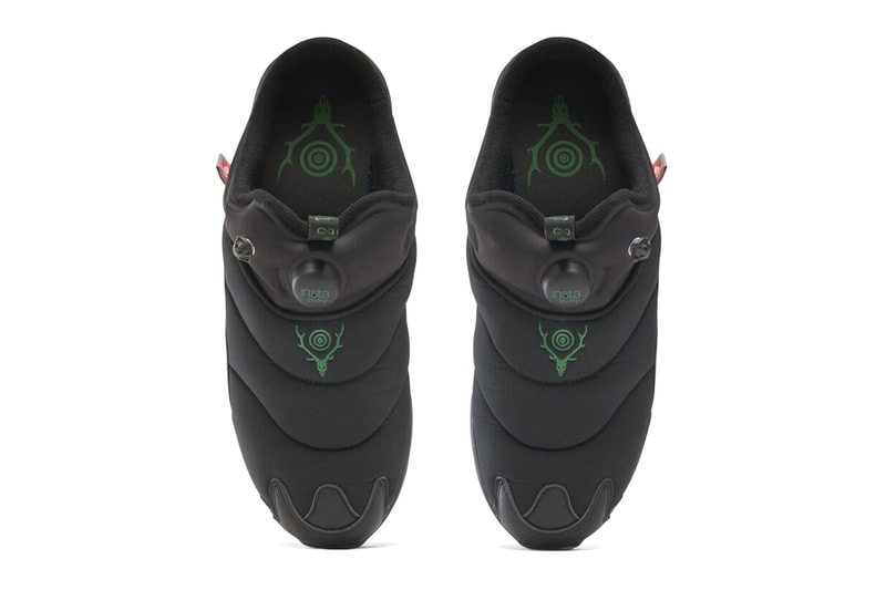The SOUTH2 WEST8 x Reebok IPF Mule Black/Black/Green, Green/Black/Black 100217328 100217329 Release Info