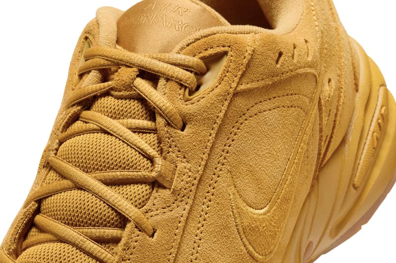 Nike Air Monarch IV "Wheat" Release Info IB2281-700 Wheat/Gum Medium Brown-Black dad shoe swoosh