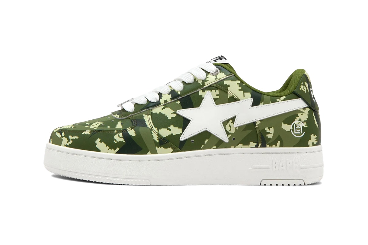 CLOT Bape Sta Digital Camo Trial Camo Green/White Black/White Release Info