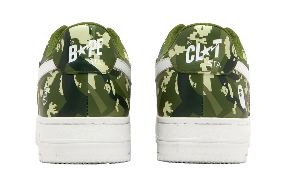 CLOT Bape Sta Digital Camo Trial Camo Green/White Black/White Release Info