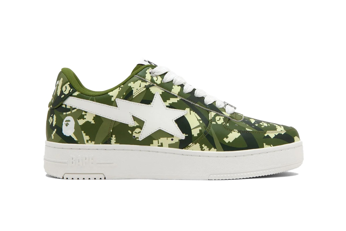 CLOT Bape Sta Digital Camo Trial Camo Green/White Black/White Release Info