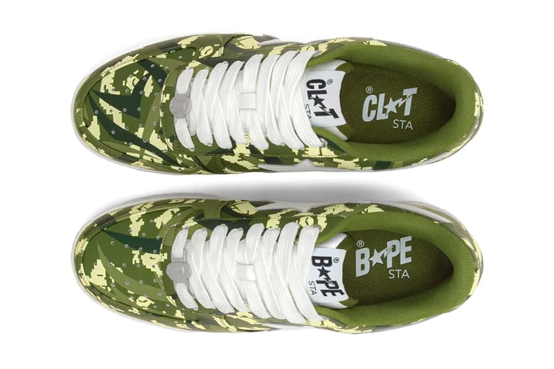 CLOT Bape Sta Digital Camo Trial Camo Green/White Black/White Release Info
