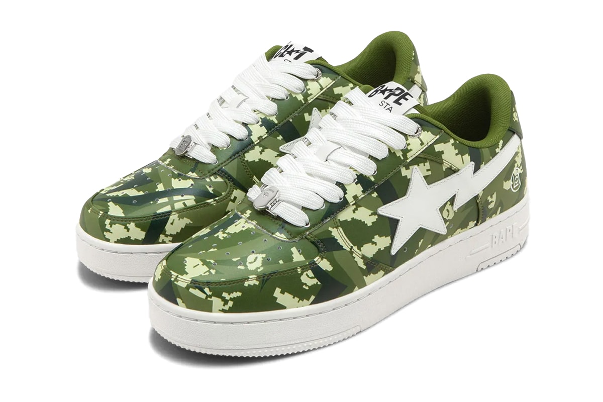 CLOT Bape Sta Digital Camo Trial Camo Green/White Black/White Release Info