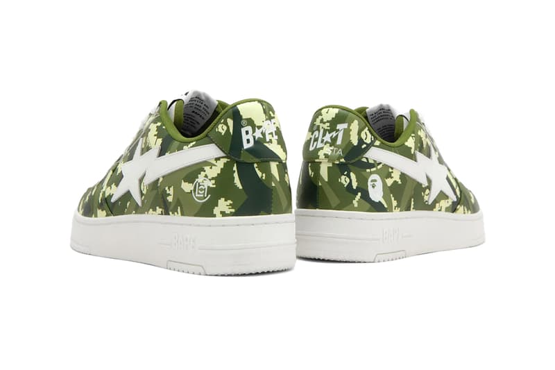 CLOT Bape Sta Digital Camo Trial Camo Green/White Black/White Release Info