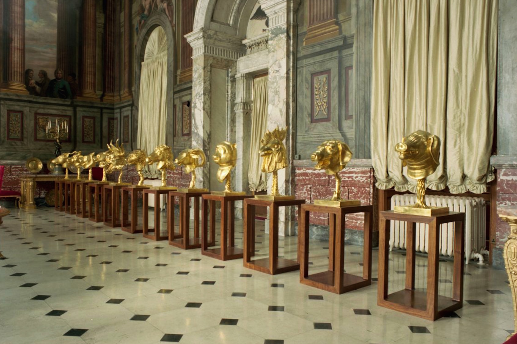 ai weiwei zodiac heads mother nature in the bardo blackbook hamptons exhibition artworks sculptures