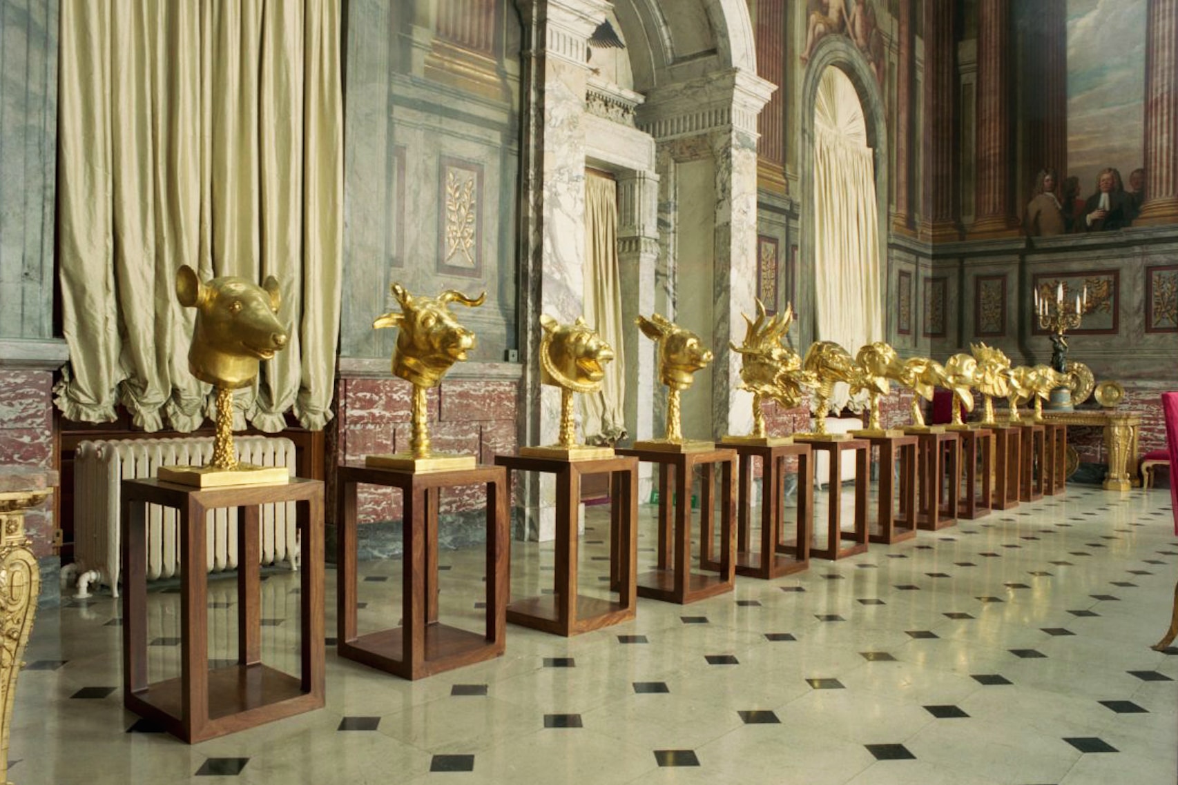 ai weiwei zodiac heads mother nature in the bardo blackbook hamptons exhibition artworks sculptures