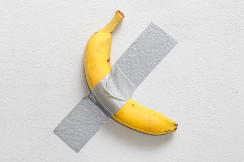 maurizio cattelan duct tape banana the comedian centre pompidou metz