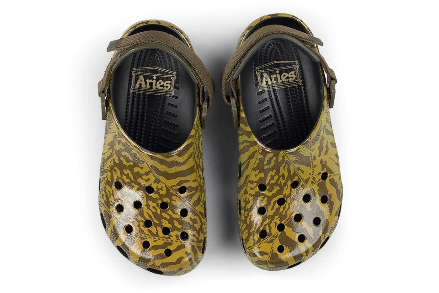 Aries Arise Crocs Classic Clog 211060-001 211060-3AC "Dark Algae Green" "High Shine Black"  Release Info