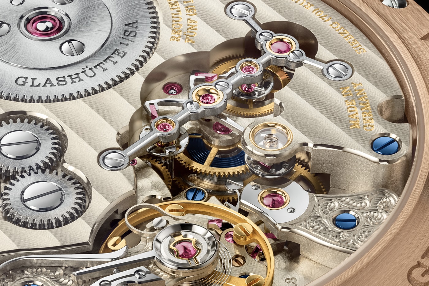 A. Lange & Söhne Zeitwerk Date Pink Gold Gray Dial Ref. 148.033 L043.8 caliber Info