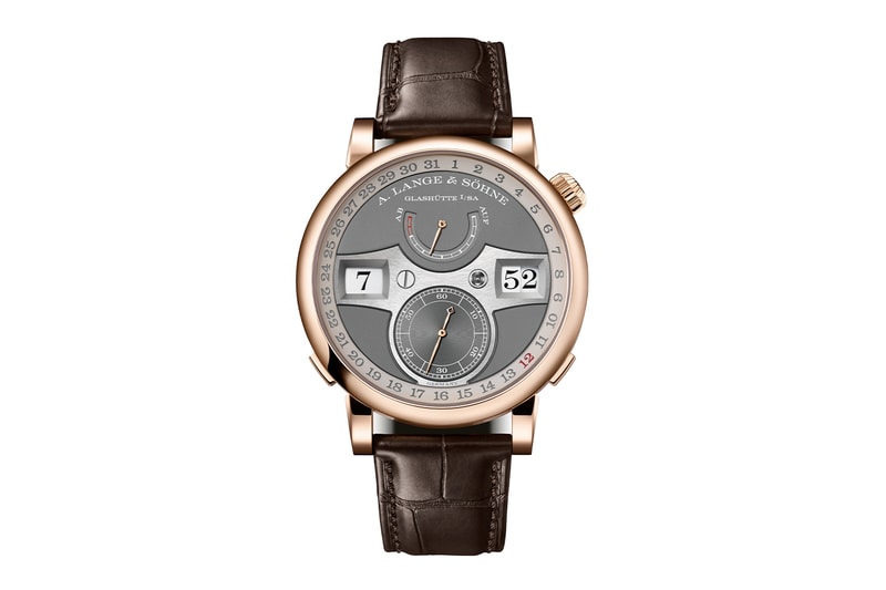 A. Lange & Söhne Zeitwerk Date Pink Gold Gray Dial Ref. 148.033 L043.8 caliber Info