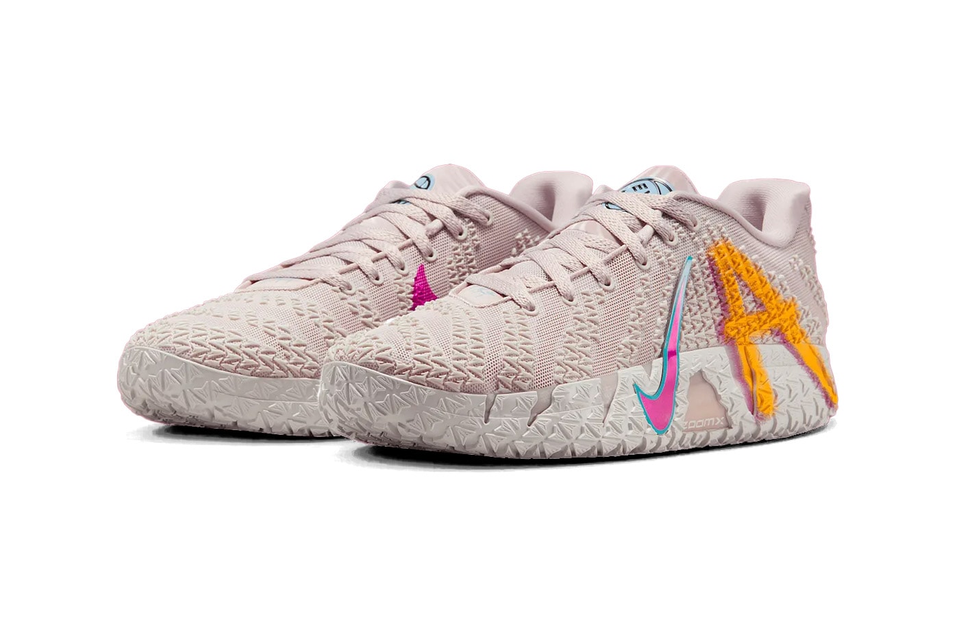 Nike Ja 3 “EYBL” Platinum Violet/Fire Pink-Dusty Cactus-University Gold IH2374-001 Release Info