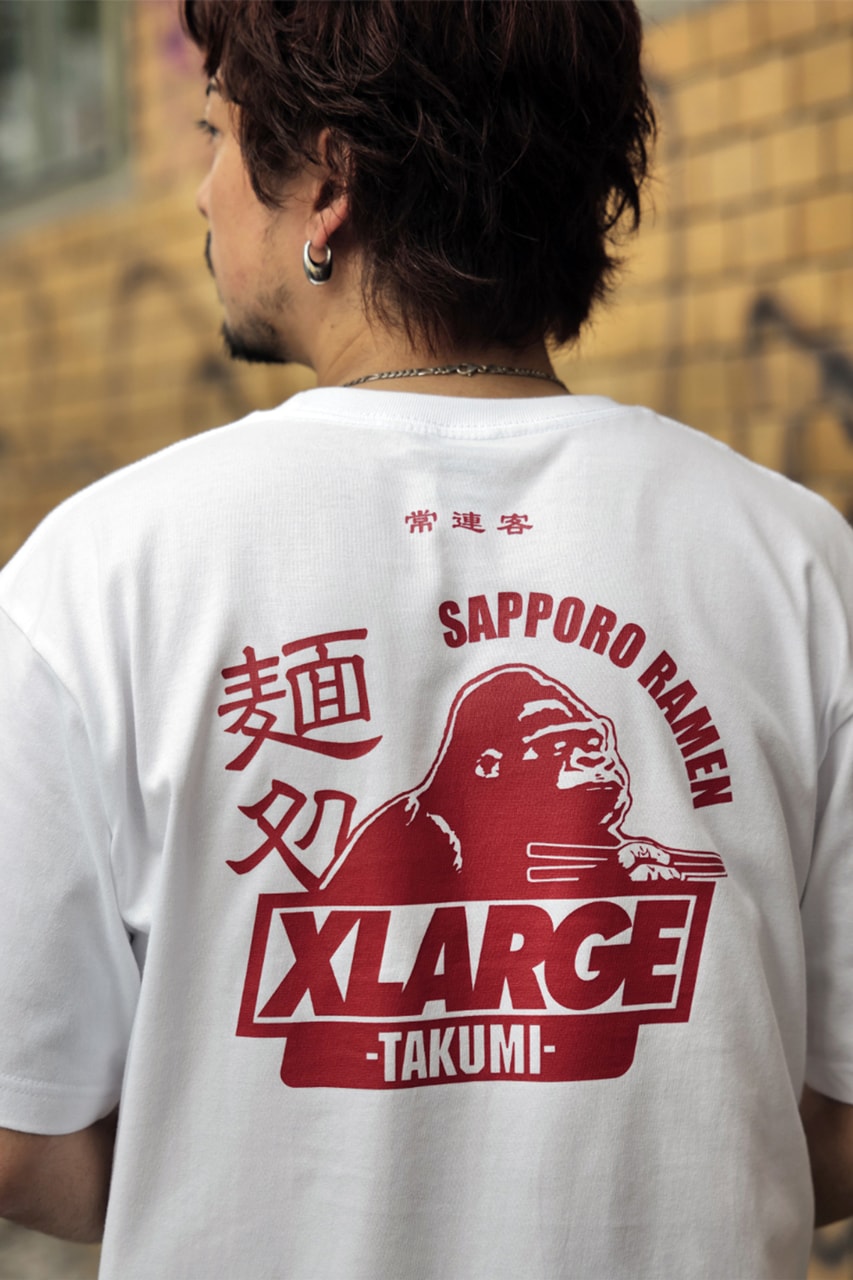 XLARGE Takumi Ramen T-Shirt Stickers Limited Edition Collab 
