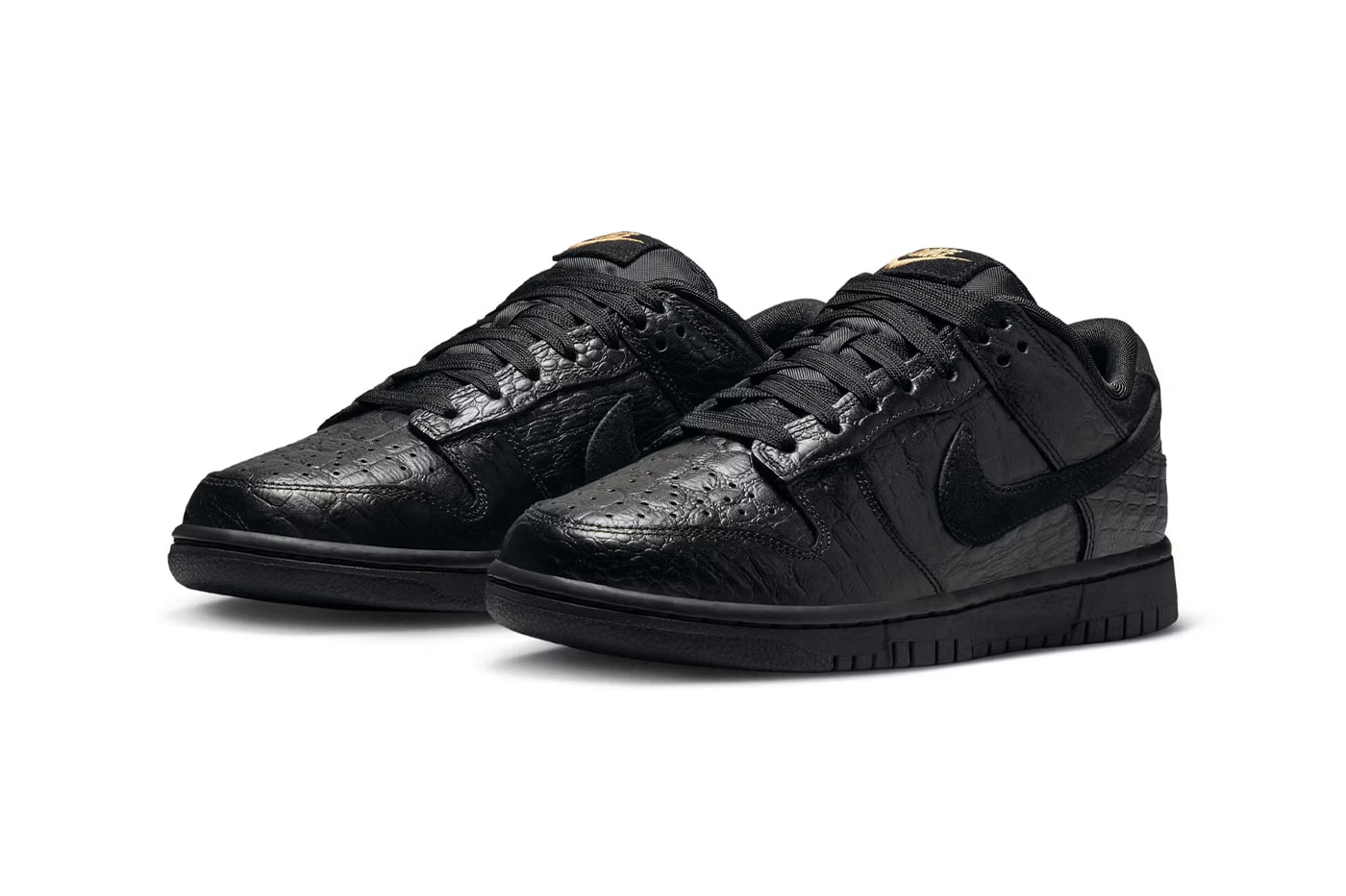 Nike Dunk Low Receives "Black Croc Skin" Makeover Black/Metallic Gold-Off-Noir HV4388-001
