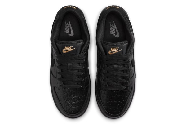 Nike Dunk Low Receives "Black Croc Skin" Makeover Black/Metallic Gold-Off-Noir HV4388-001