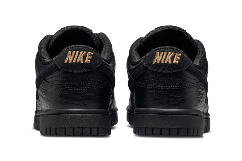 Nike Dunk Low Receives "Black Croc Skin" Makeover Black/Metallic Gold-Off-Noir HV4388-001