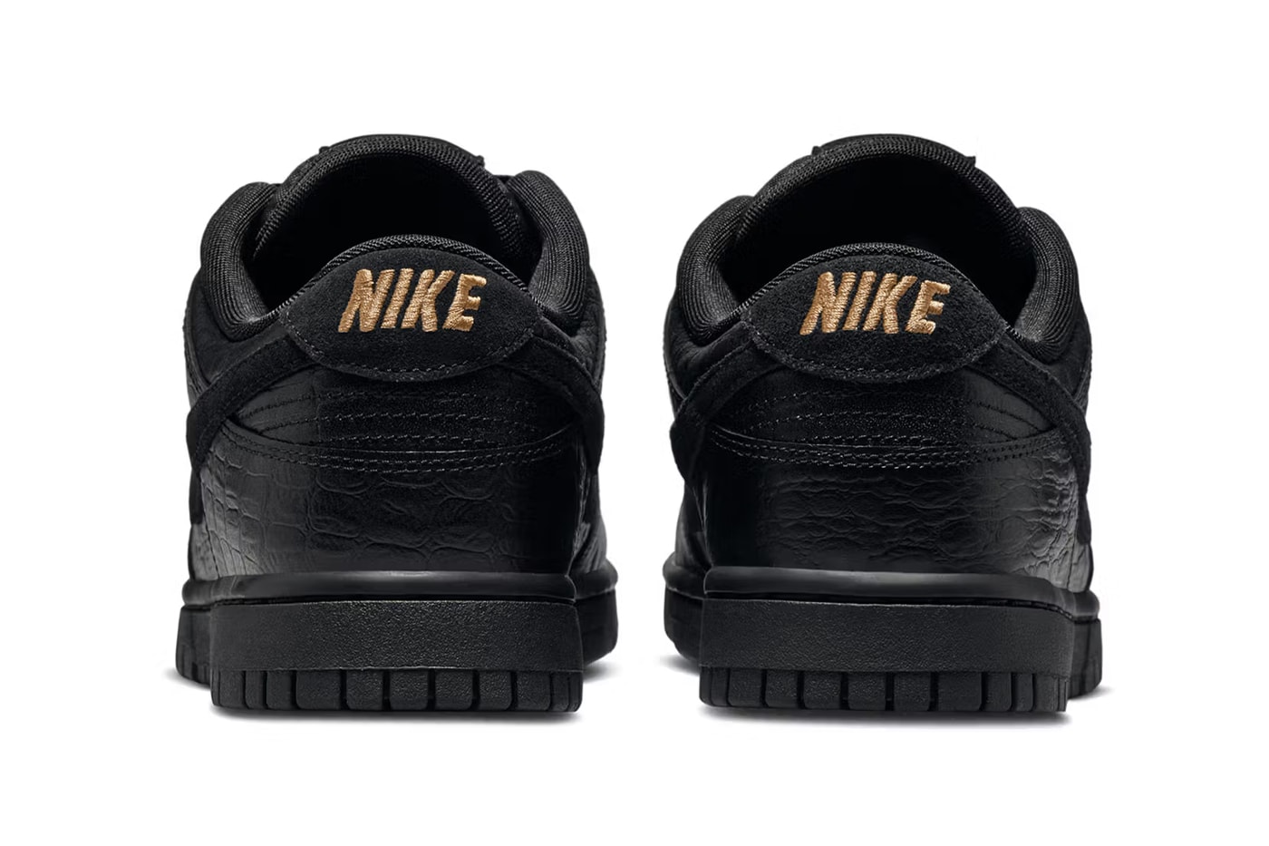 Nike Dunk Low Receives "Black Croc Skin" Makeover Black/Metallic Gold-Off-Noir HV4388-001