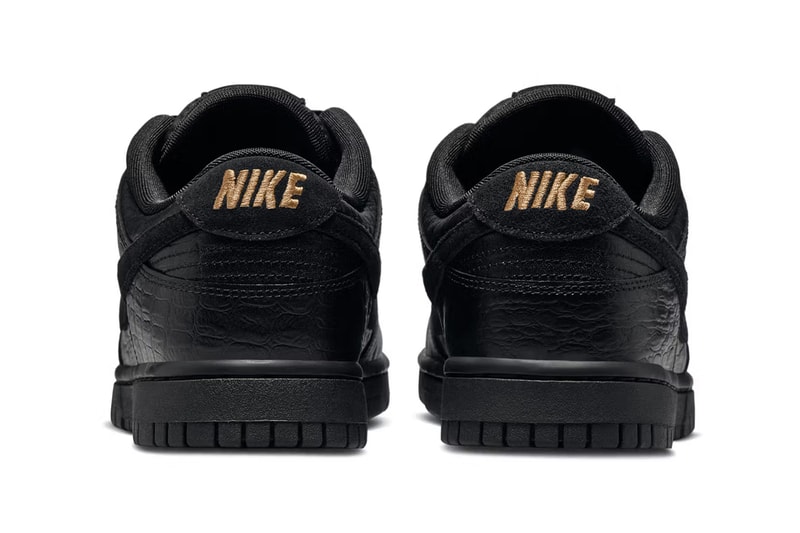 Nike Dunk Low Receives "Black Croc Skin" Makeover Black/Metallic Gold-Off-Noir HV4388-001
