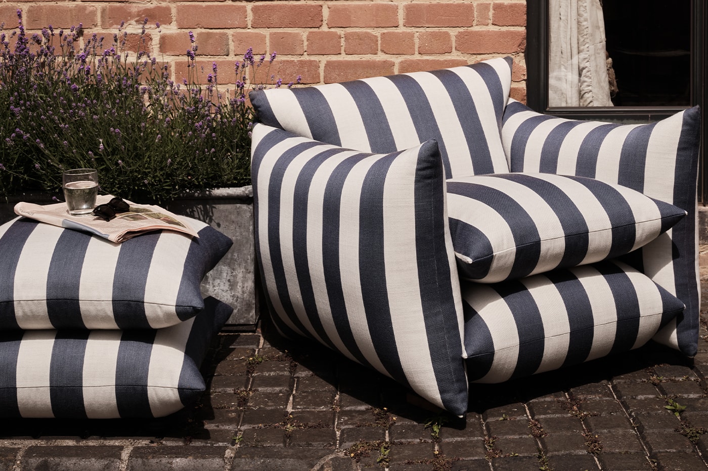 Buchanan Studio Outdoor Collection chairs stools release info Angus Buchanan Charlotte Buchanan Wild Fabric Collection Trevira CS performance textiles