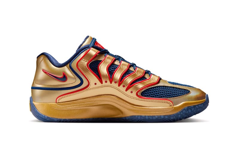 Nike KD 18 “Immortalized” Metallic Gold/Blue Void-White-University Red  II5138-700 Release Info Kevin Durant