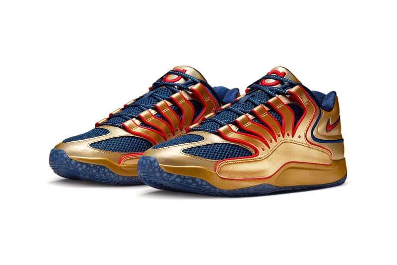 Nike KD 18 “Immortalized” Metallic Gold/Blue Void-White-University Red  II5138-700 Release Info Kevin Durant