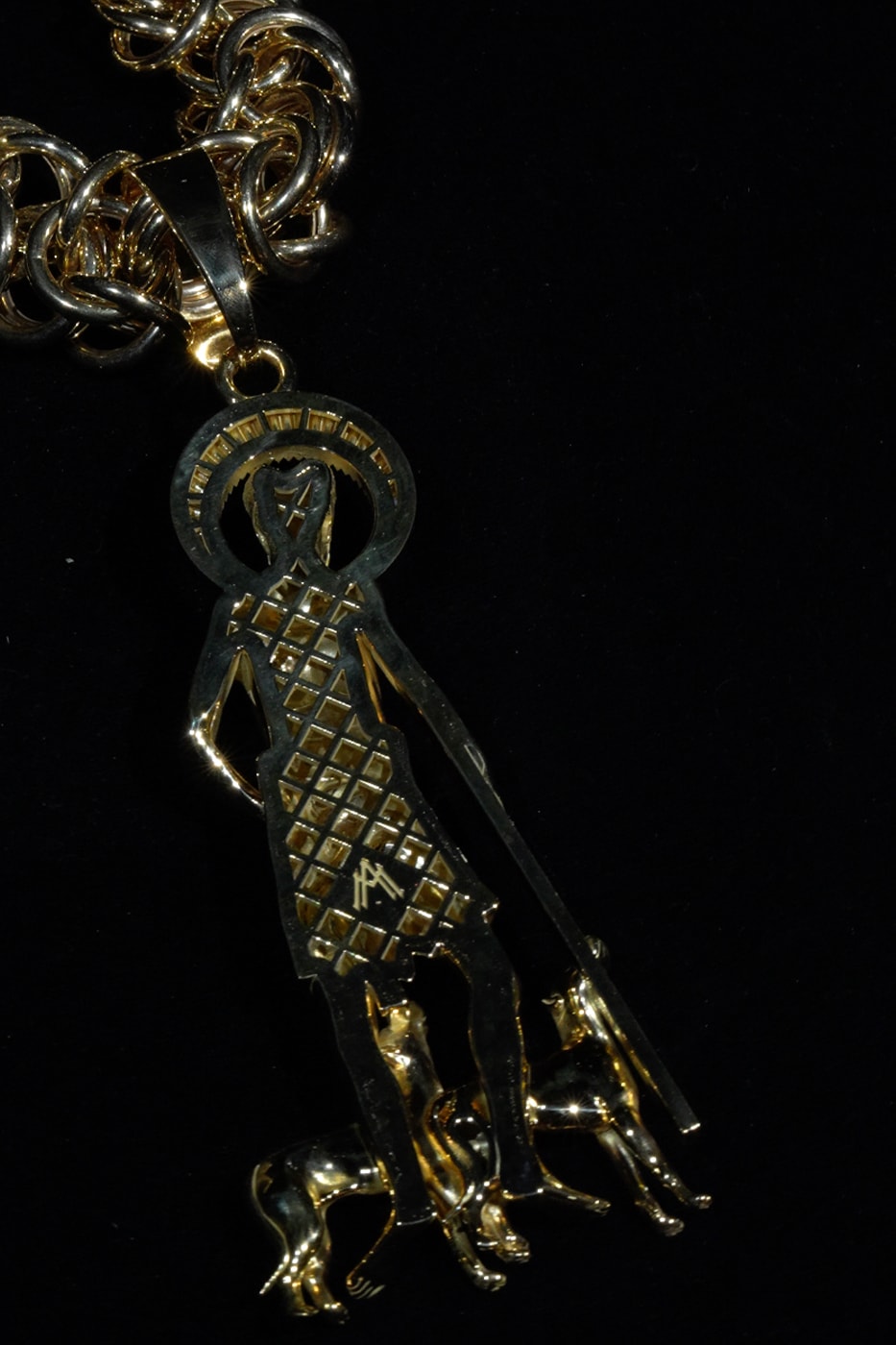 Alex Moss NY Crafts Exclusive 'Don't Tap the Glass' Gold Chain for Tyler, the Creator asap rocky rapper 