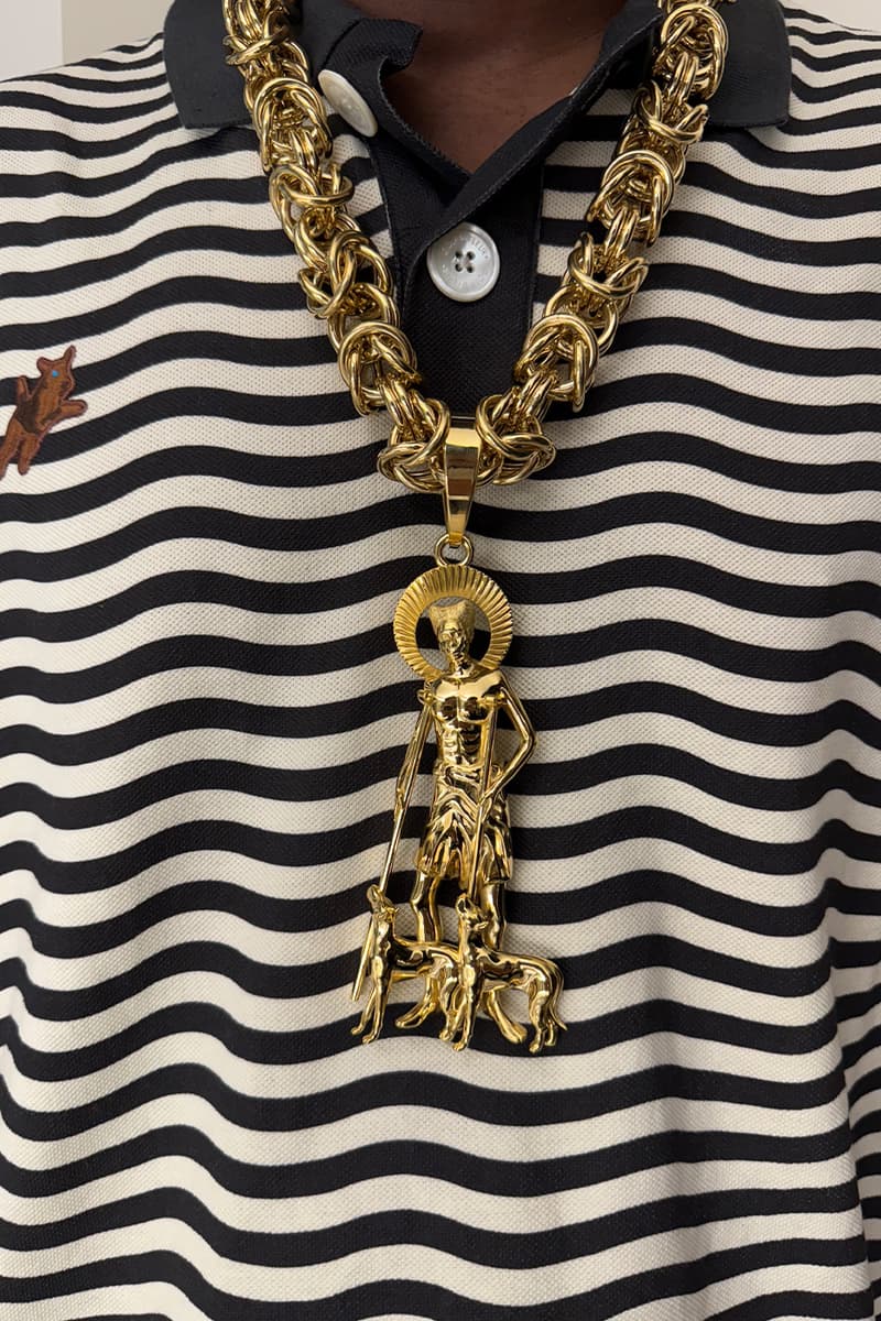 Alex Moss NY Crafts Exclusive 'Don't Tap the Glass' Gold Chain for Tyler, the Creator asap rocky rapper 