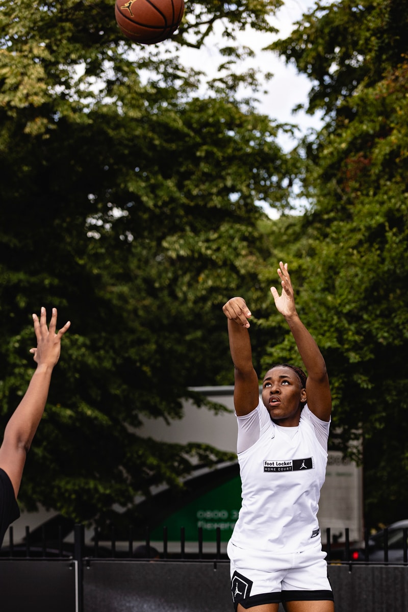 Footlocker home court jordan brand anniversary clapham london basketball tournament Lostboys ufdn thunder bellas 5v5 teams slam-dunking